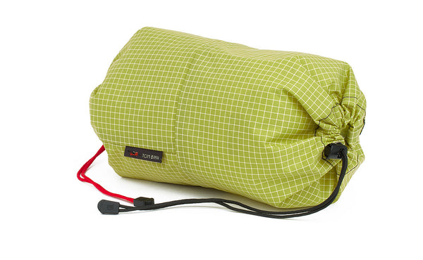 An Aeronaut 45 Travel Laundry Stuff Sack in Wasabi (green with white grid) 200 Halcyon.